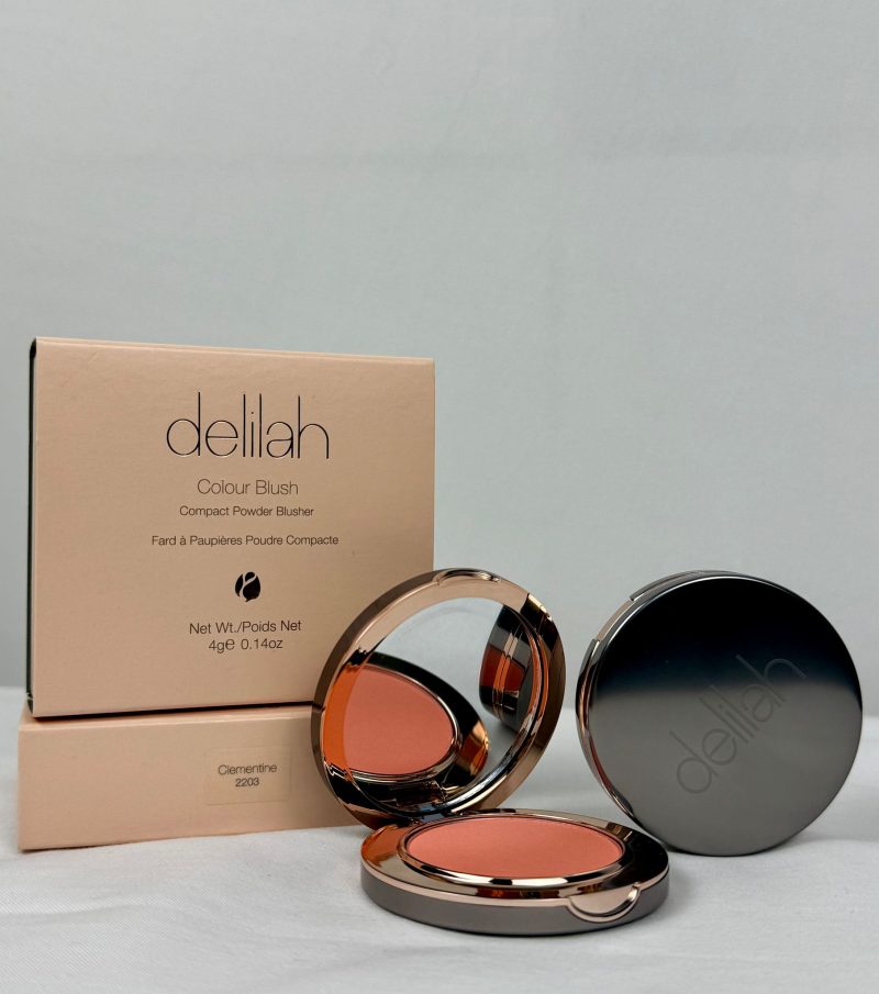 Silky Powder Blush Compact - Vegan & Cruelty-Free Makeup for Cheeks - Clementine - imagine 2