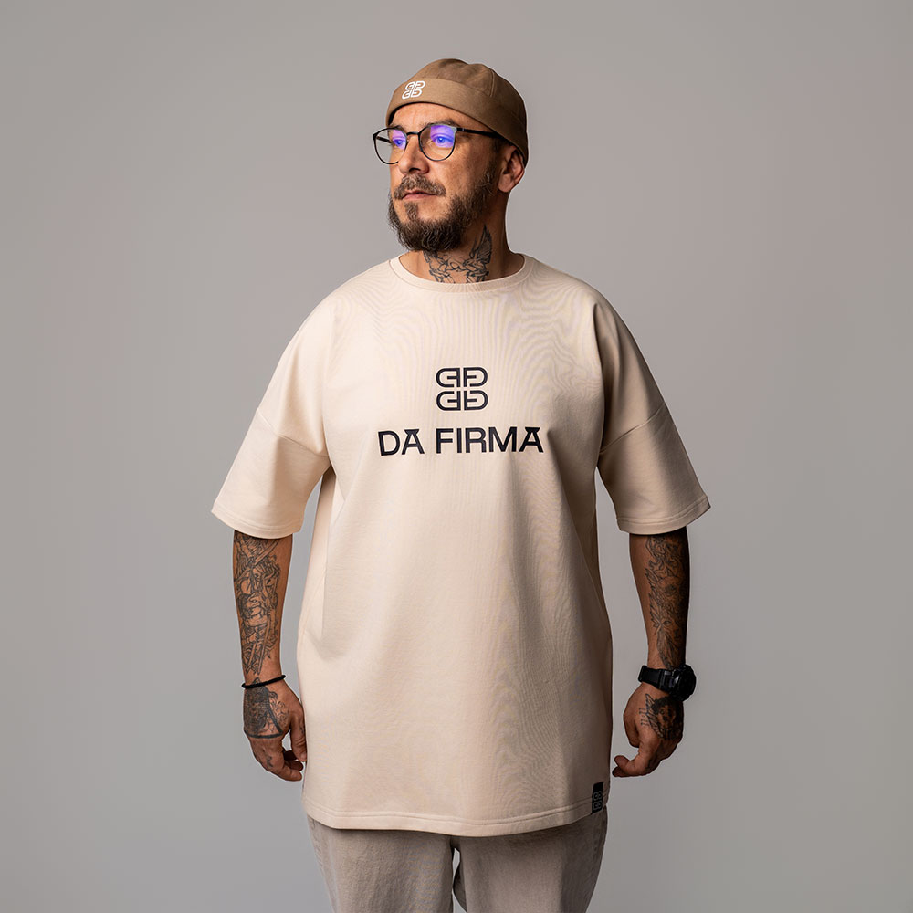 Tricou Oversize Crem M1 - DA FIRMA