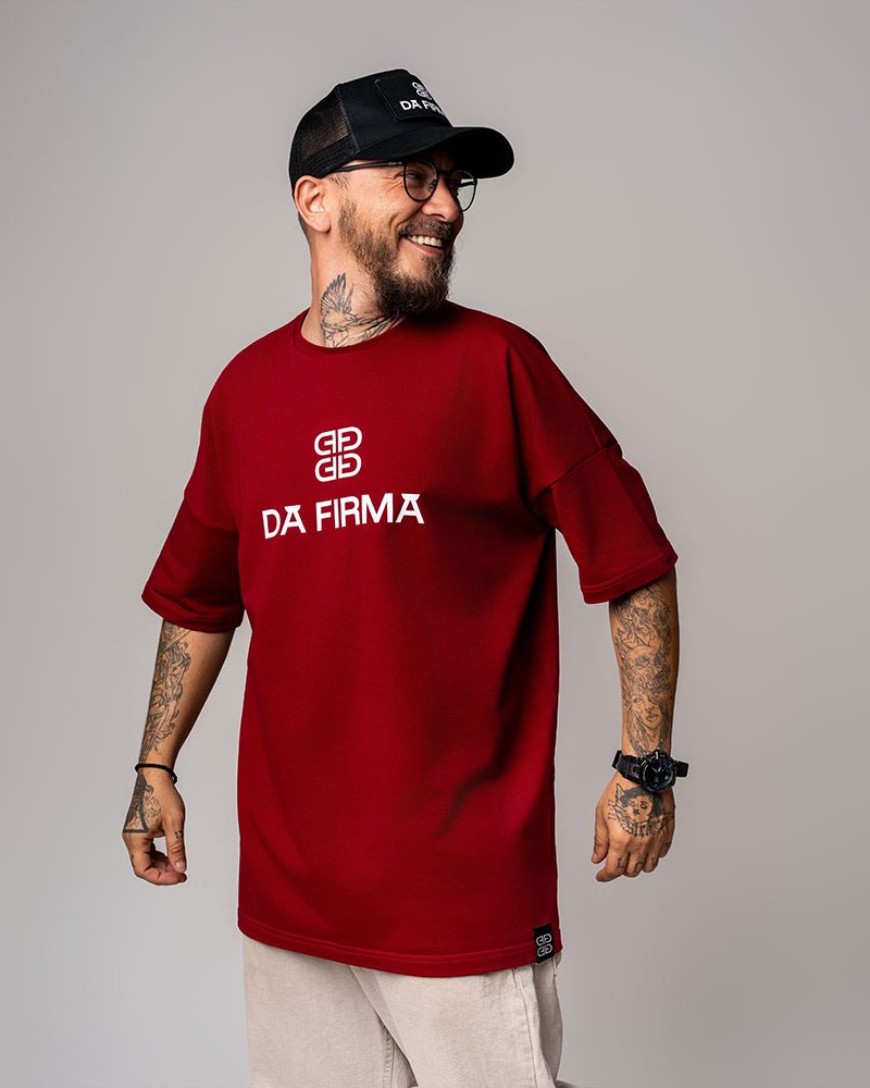 Tricou Oversize Visiniu M1 - DA FIRMA